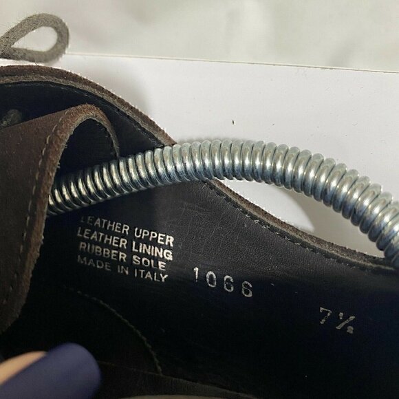 Mario Fagni Mens Brown Leather Round Toe Lace Up Oxford Dress Shoes Size 7.5 - Picture 8 of 9